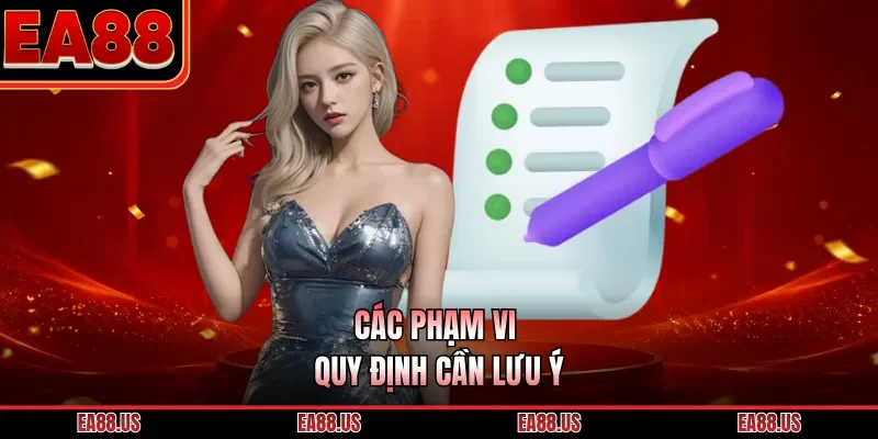 Các phạm vi quy định cần lưu ý